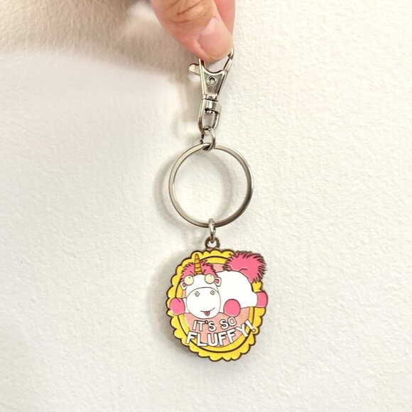 Despicable Me It’s So Fluffy! Sparkle Unicorn Metal Keychain - Picture 1 of 3
